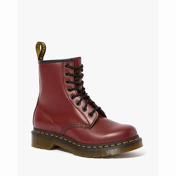 Dr Martens 1460 Smooth Kožené Lace Up - Bordove Cizmy Damske, DR0220